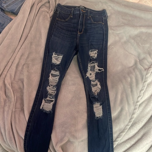 High-rise dark blue curvy Jean legging - Picture 2 of 4